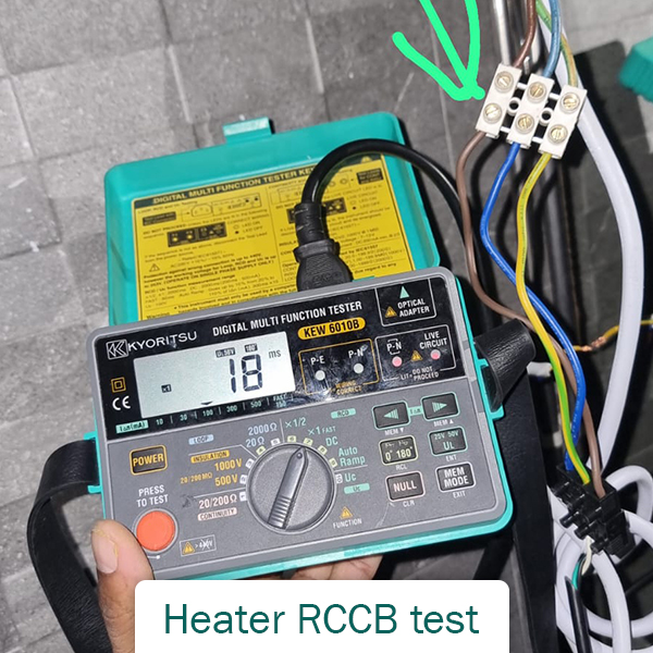 Heater RCCB test